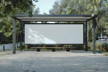 Clear billboard in a public place