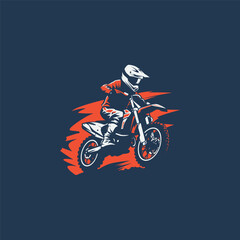motocross vector logo illustration