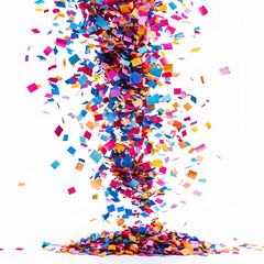 Obraz premium colorful confetti isolated on white background