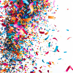 Obraz premium group of colorful confetti isolated on white background