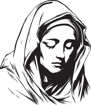 recommend clip art: portrait of a mother mary
