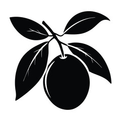 kumquat fruit silhouette vector design