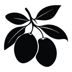 kumquat fruit silhouette vector design