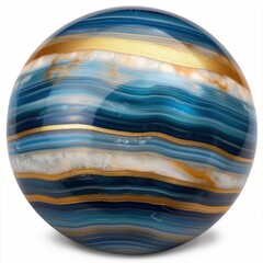 Colorful glass sphere with abstract pattern