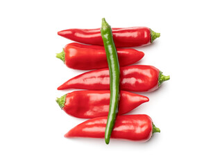 Chili pepper on white