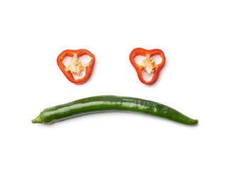 Chili pepper on white