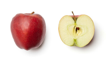 Apples collection isolated on white