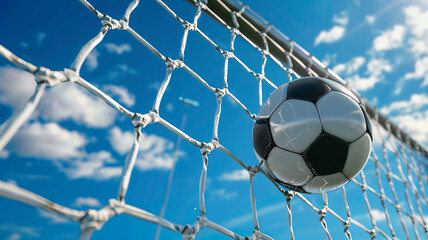 soccer ball in net