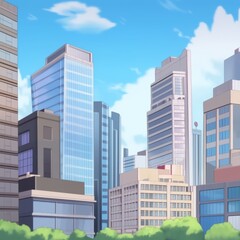 Fototapeta premium Stunning Urban Landscape Background for Virtual Business Meetings, Neutral Corporate Ambiance Perfect for Professional Virtual Setups and Enhanced Video Calls.