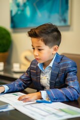 Professional Photography of young investor learning about tax-efficient investing, Generative AI