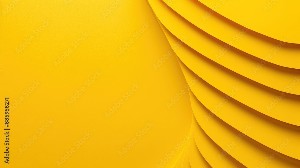 Aufkleber soft warm yellow background with minimalistic geometric patterns of intersecting lines