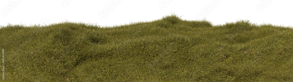 Aufkleber meadow and grassland mountain with isolated on transparent background - png file, 3d rendering illus
