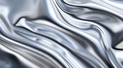 2. A close-up of silver metal with a smooth, metallic finish