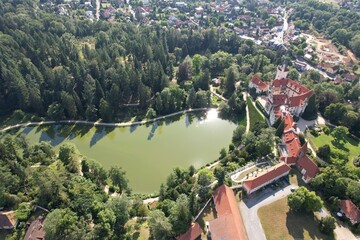 Pruhonice Castle a UNESCO World Heritage site, Pruhonice chateau palace and sprawling garden park...
