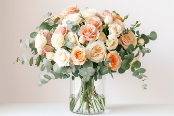 Obraz premium Close up shot of a rose flower arrangement