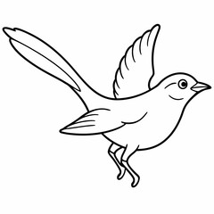 A Nightingale is jumping vector 