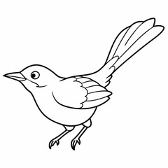 A Nightingale is jumping vector 