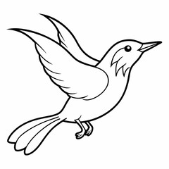 A Nightingale is jumping vector 
