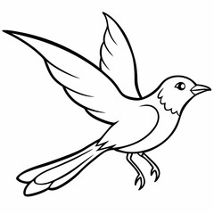 A Nightingale is jumping vector 