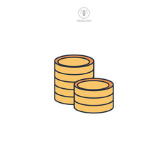 Coins Icon theme symbol vector illustration isolated on white background