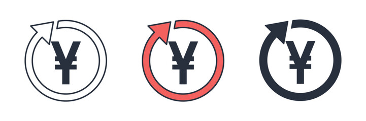 Yen Sign Icon theme symbol vector illustration isolated on white background