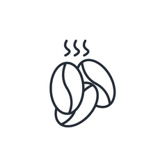 coffee beans icon. vector.Editable stroke.linear style sign for use web design,logo.Symbol illustration.