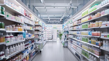 SeniorFriendly Pharmacy Aisle Enhanced Accessibility for Health and Wellness