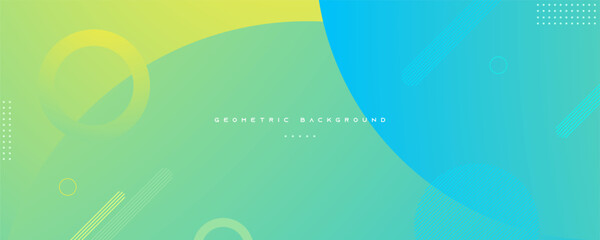 Abstract gradient green tosca geometric shapes background