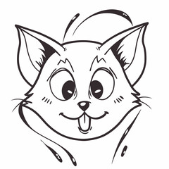 Cat face vector illustration