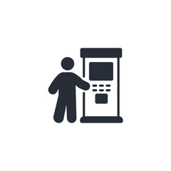 vending machine icon. vector.Editable stroke.linear style sign for use web design,logo.Symbol illustration.