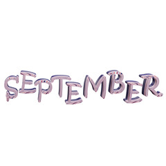 3 D illustration of september Month sign icon