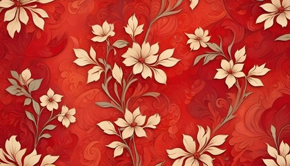 Clear Plain Shiny Warm Soft Vintage Bokeh Cloudy Wave Like Geometric Red Background or Texture