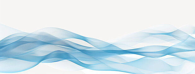 Abstract blue and white background with wavy lines, vector illustration. Background design for business presentation