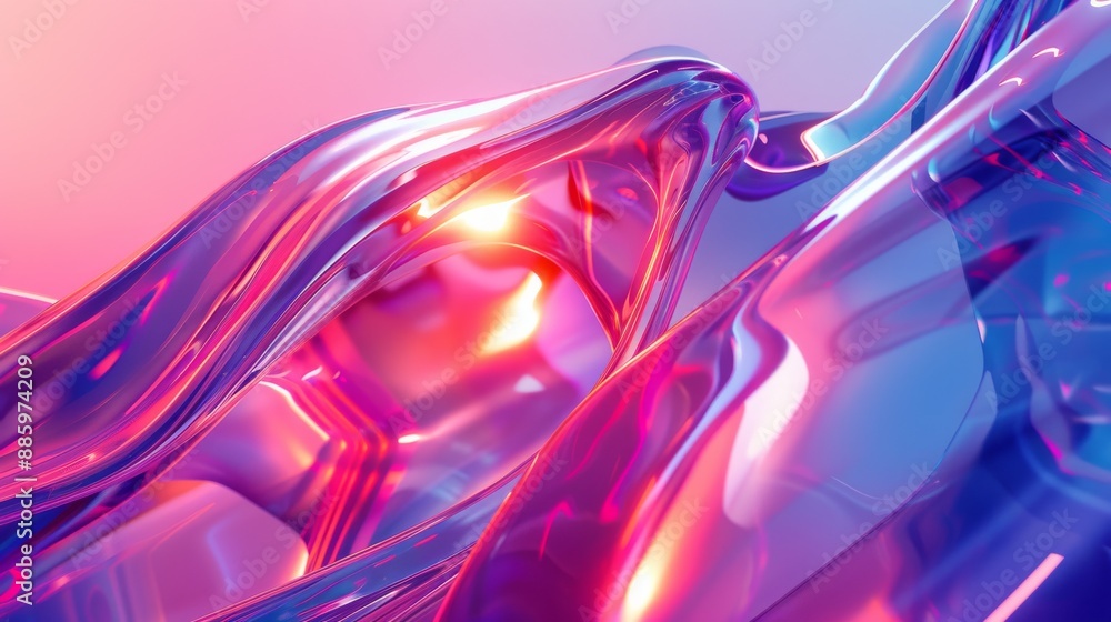 Poster abstract colorful background with waves