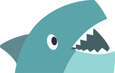 Obraz premium Jaws From Beach Illustration