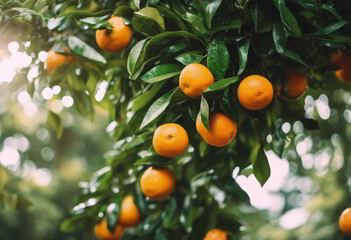 Orange Fruit Falling From Tree