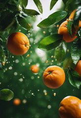 Orange Fruit Falling From Tree
