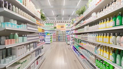 Organic Oasis EcoFriendly Personal Care Products in a Drugstore Aisle