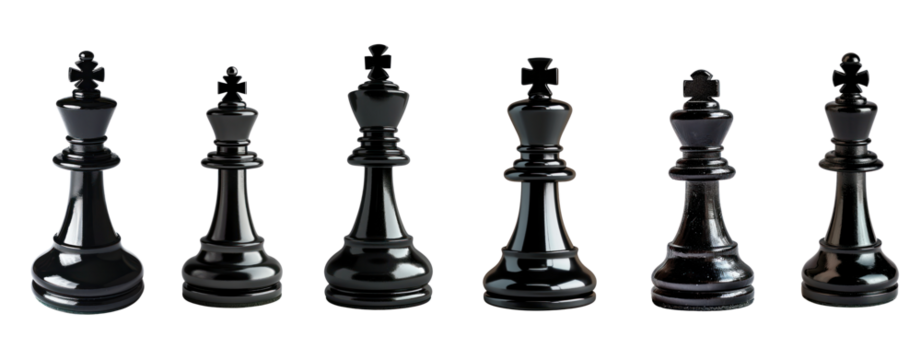 set of black chess queen cut out - Powered by Adobe