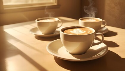 Obraz premium cup of coffee on a table 