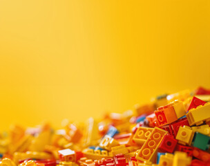 Vibrant Banner Backdrop for Product Advertising on Yellow Background