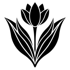 Tulips logo icon vector illustration