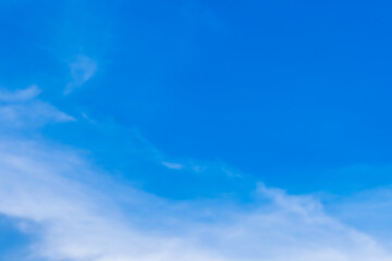 Panorama of cloud clear sky background for summer vacation concept at ocean and summer sea water with sunlight of beautiful cloudy sky.
