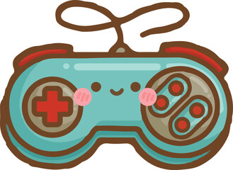 a vector of a cute game controller