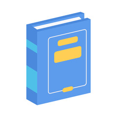 Educational Reading Book Clipart. Isolated Flat Vector Illustration.