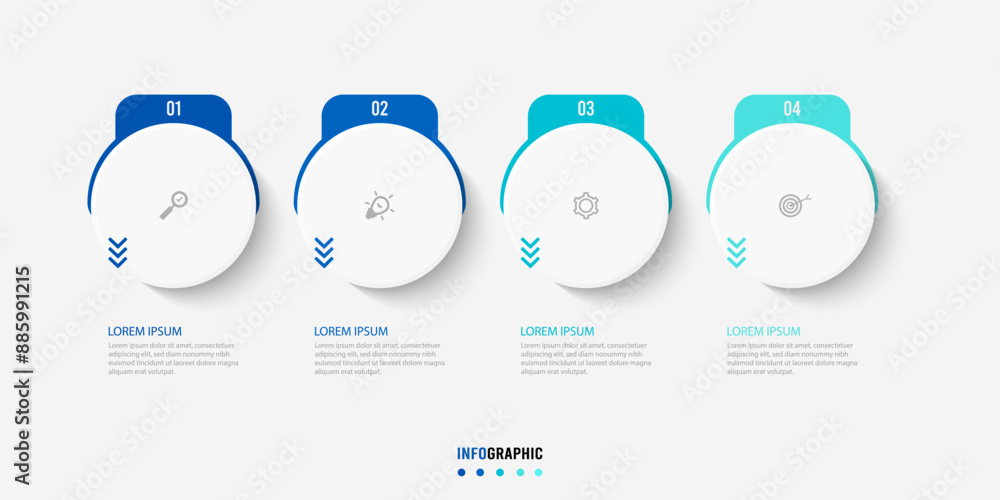 Wall mural business data visualization. process chart. abstract elements of graph, diagram with steps, options,