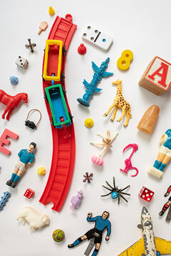 Collection of nostalgic childhood toys