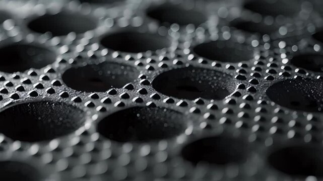 A macro image of the activated carbon filter designed to absorb and neutralize odors and harmful chemicals.