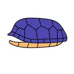 tortoise shell halftone hand drawn  color vector illustration