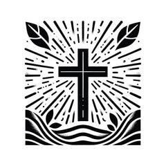 Cross and Hope Create an uplifting image of the cross with rays of hope
